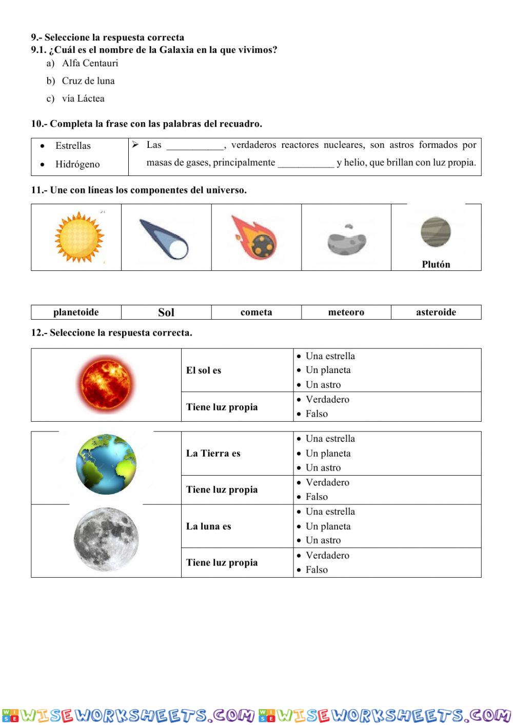 worksheet