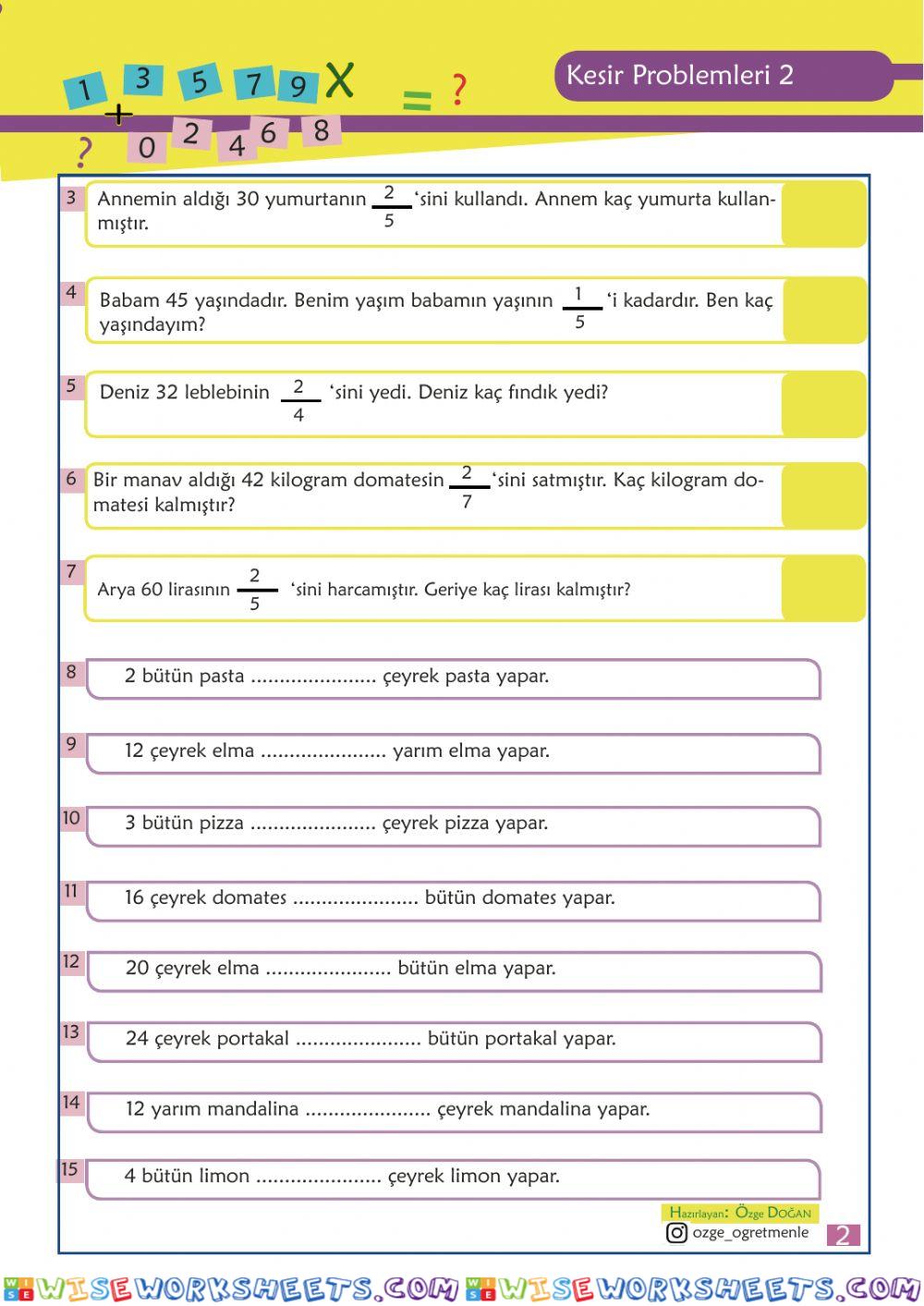 worksheet