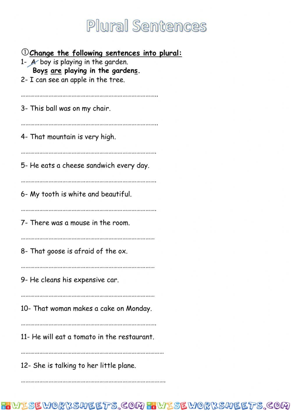 Plural sentences