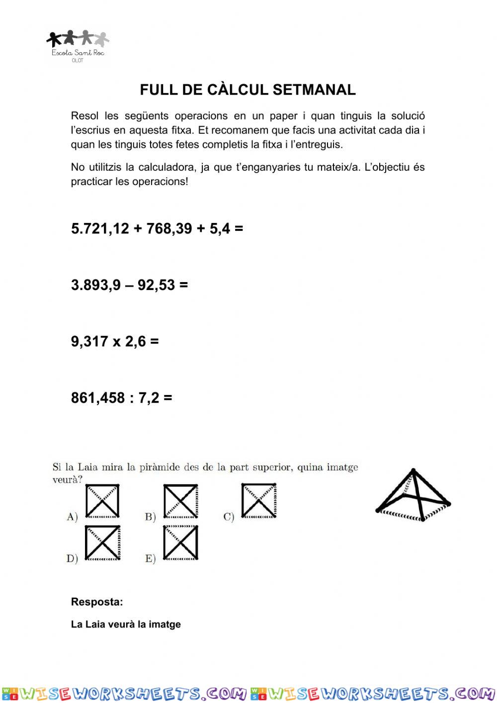 worksheet