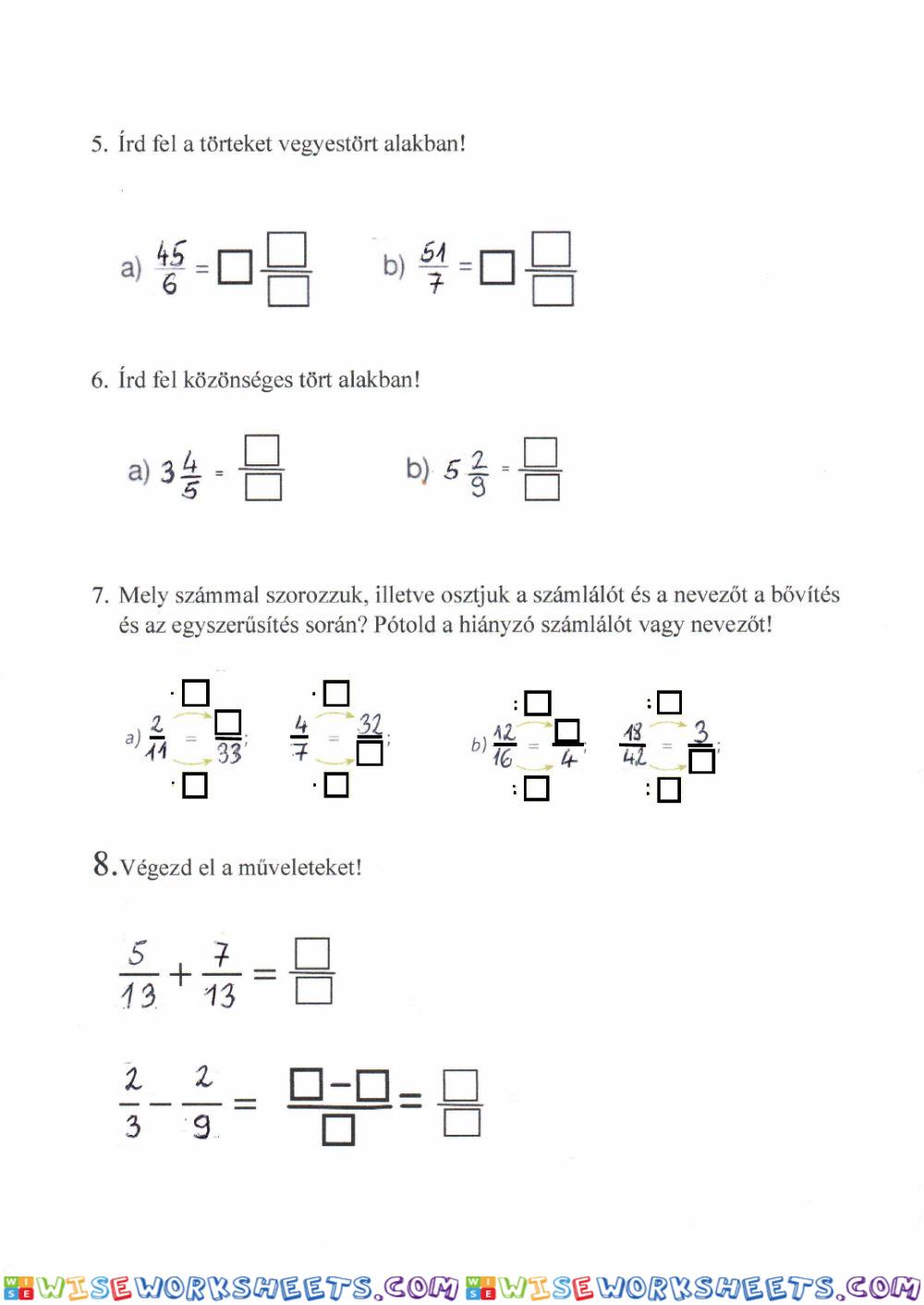 worksheet