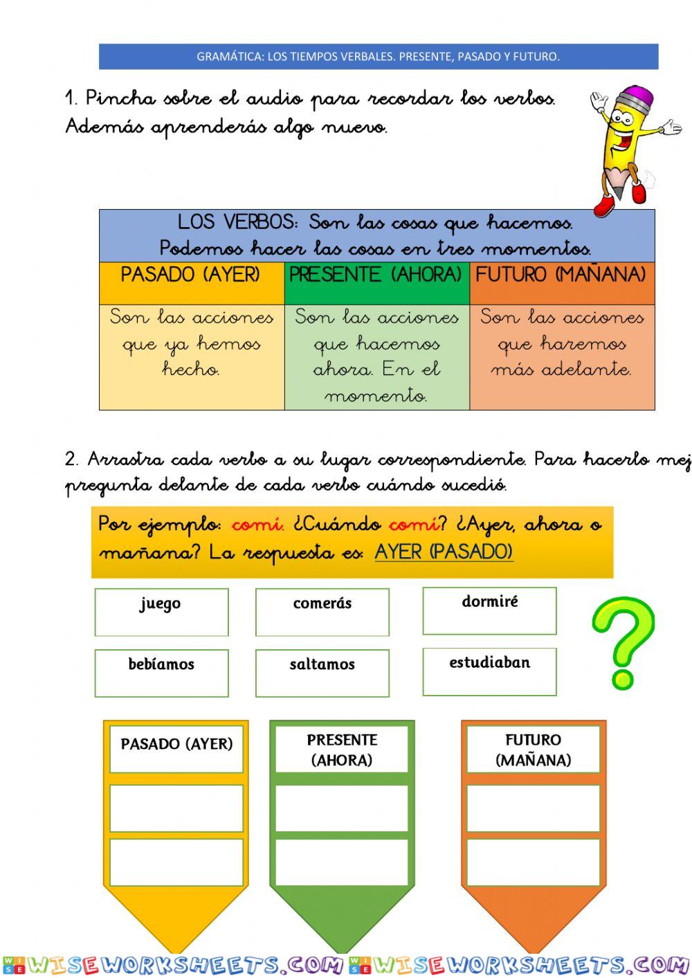 12MAYO: Gramática. Los verbos