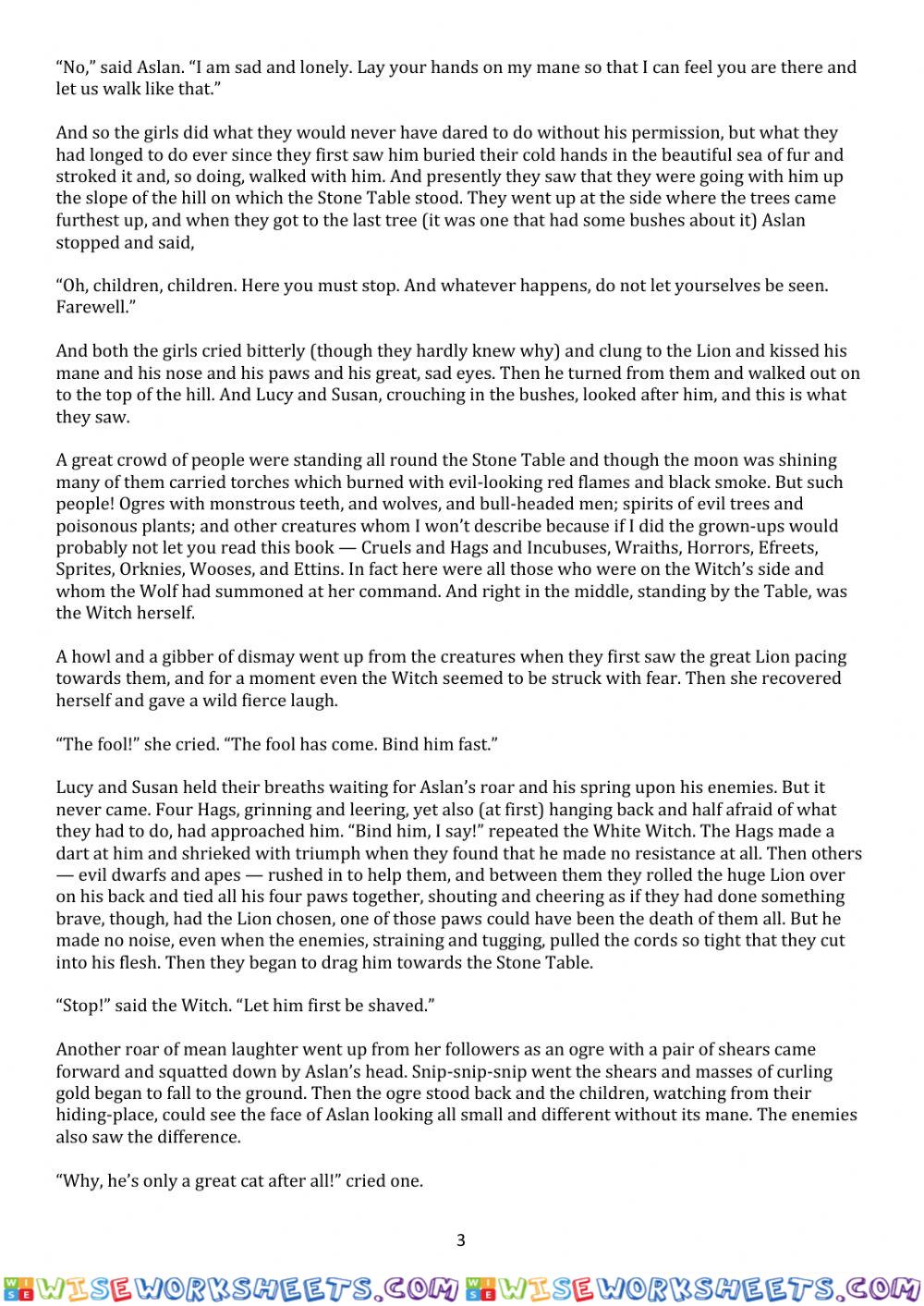 worksheet