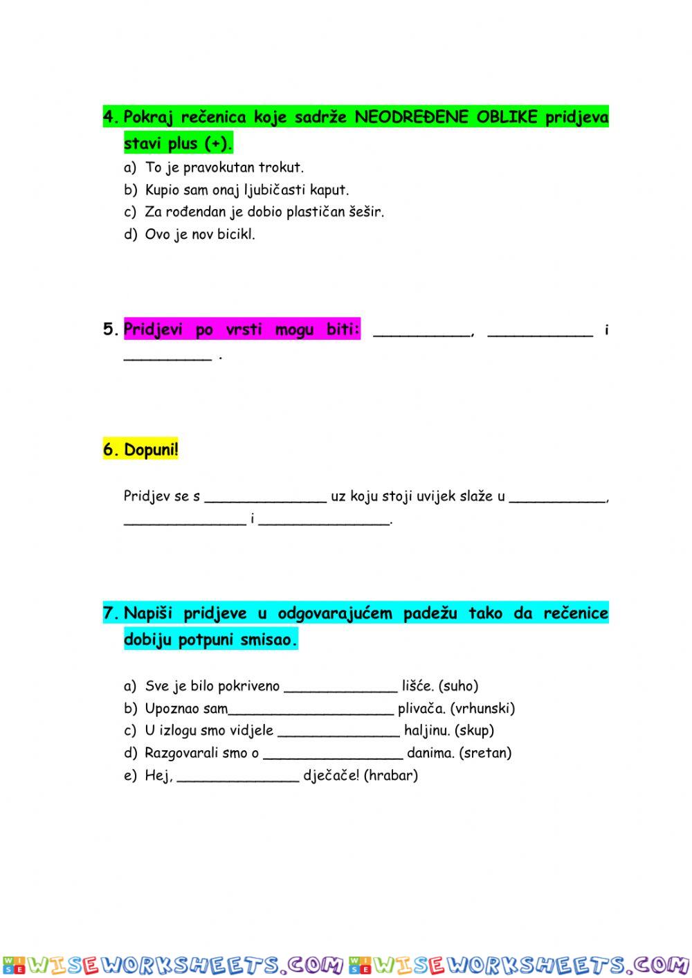 worksheet