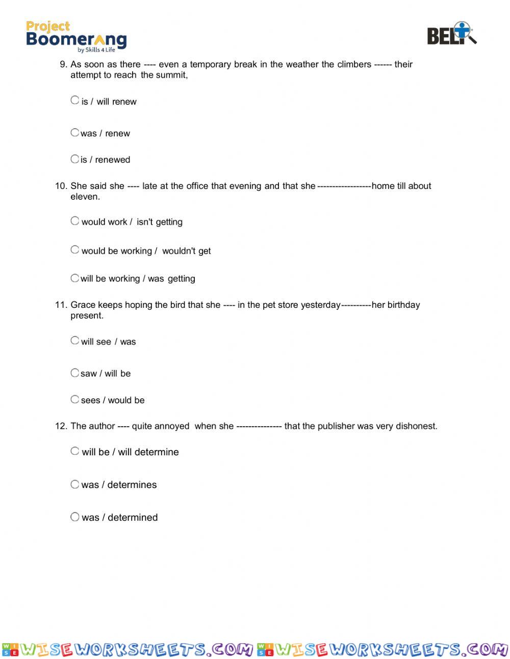 BELT Grammar Practice