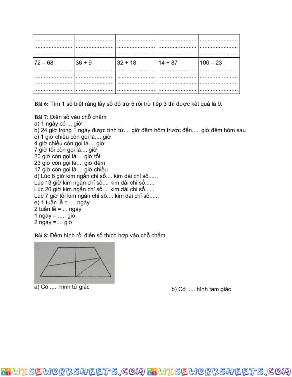 worksheet