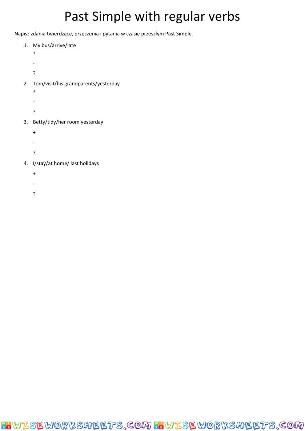 Past Simple with regular verbs