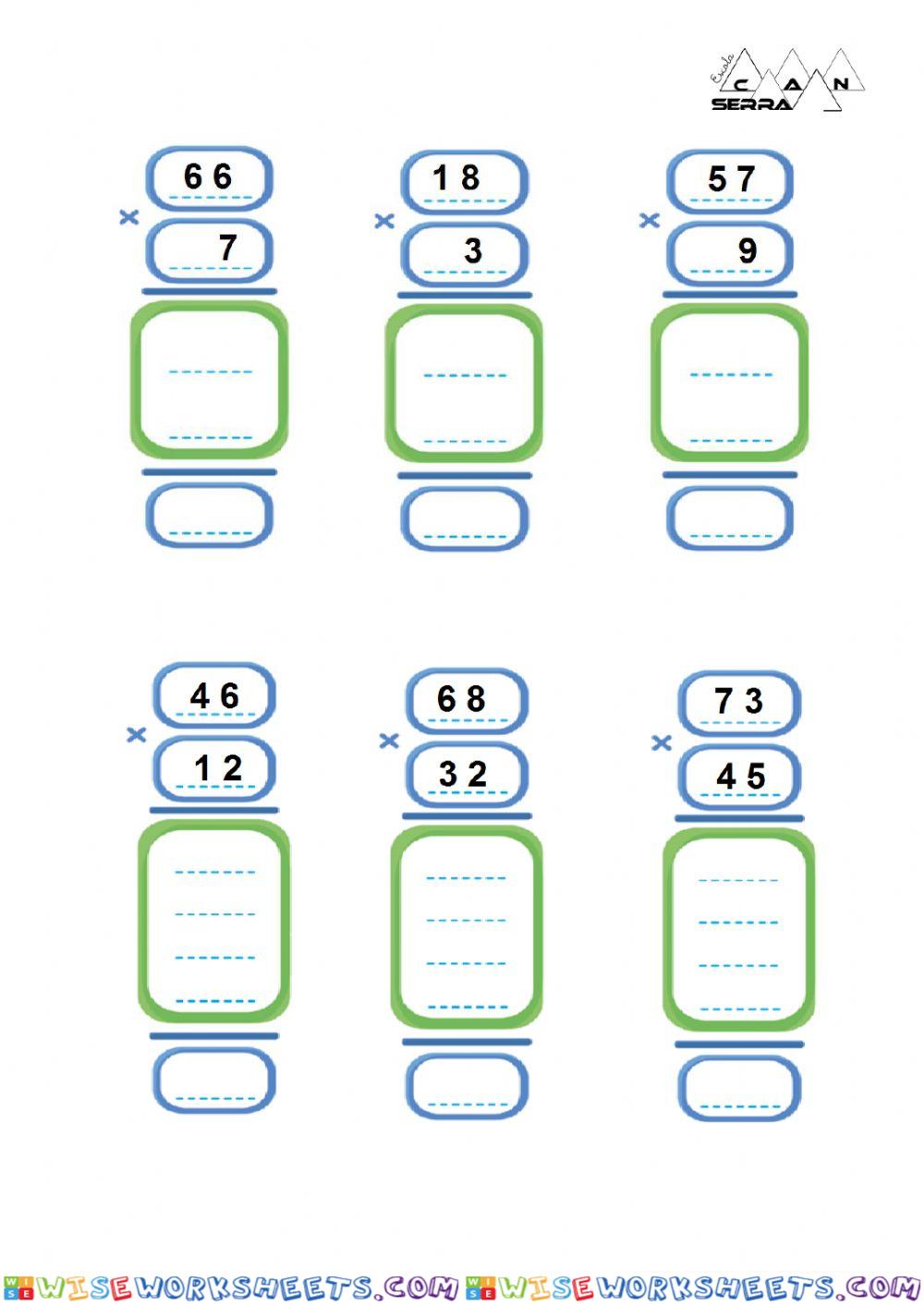 Multiplicacions verticals