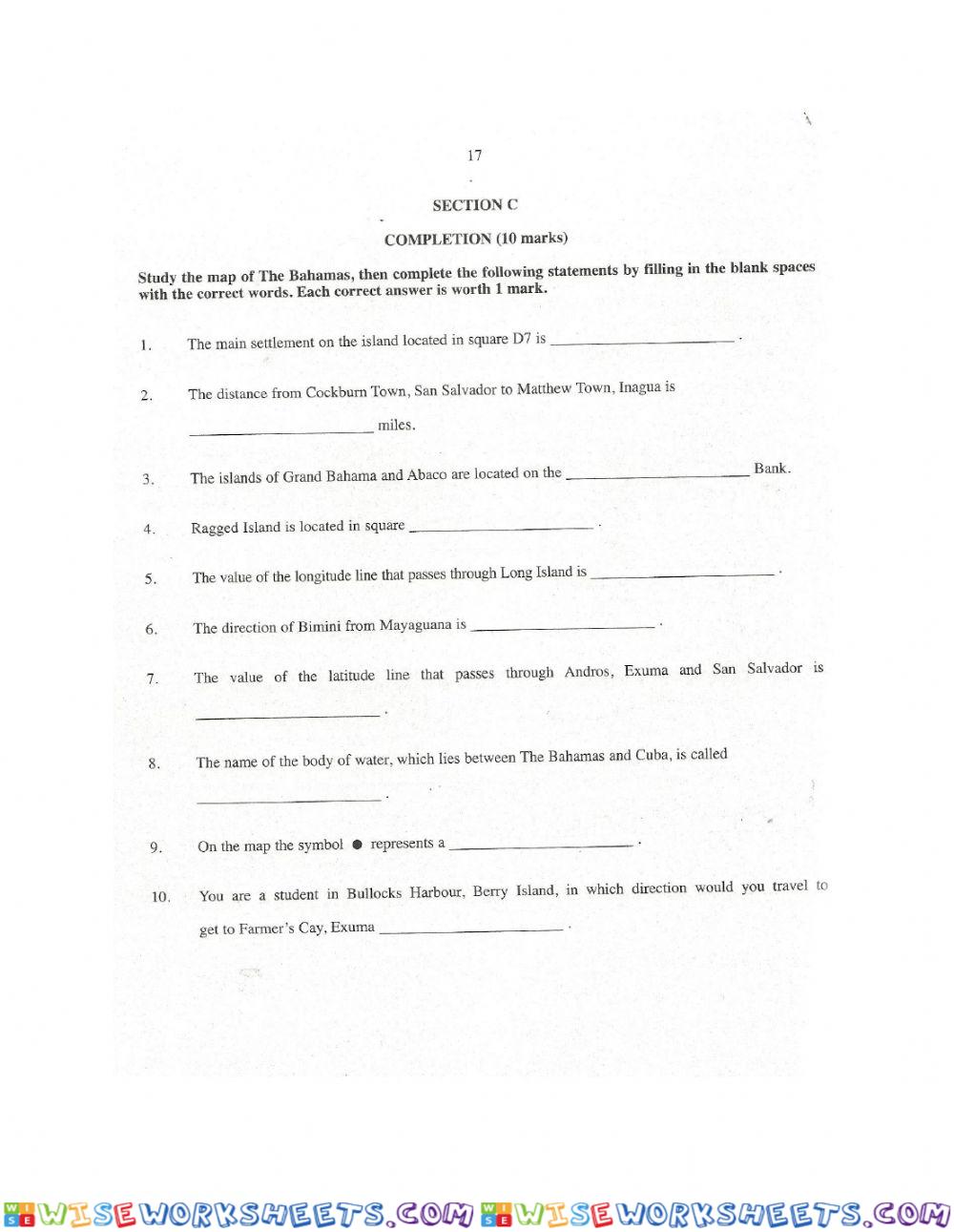 worksheet