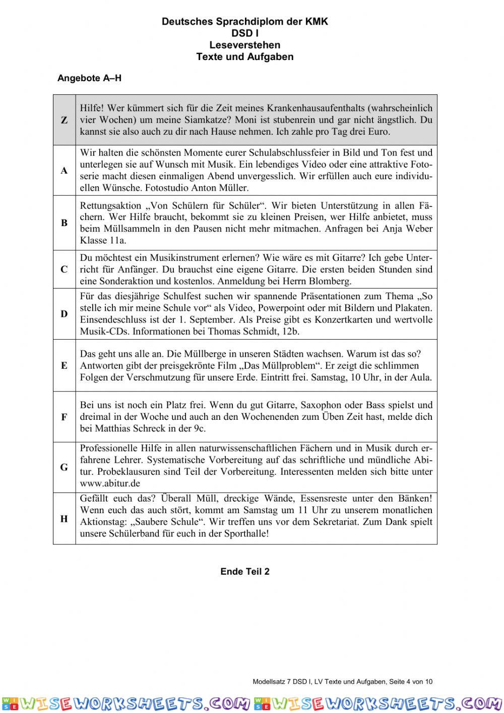 worksheet