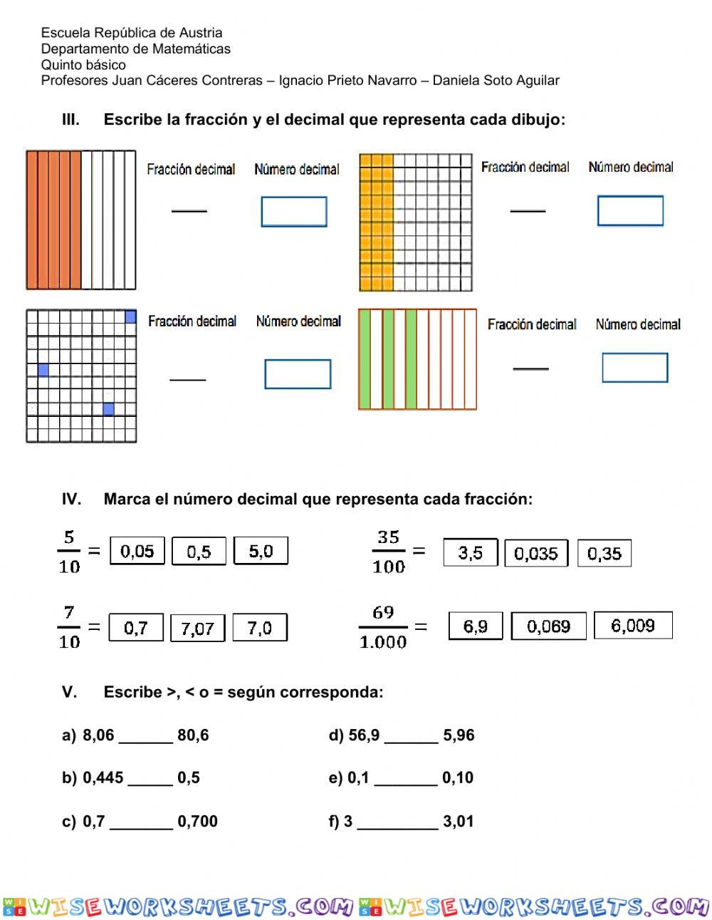 worksheet