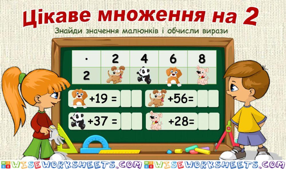 Таблиця множення на 2