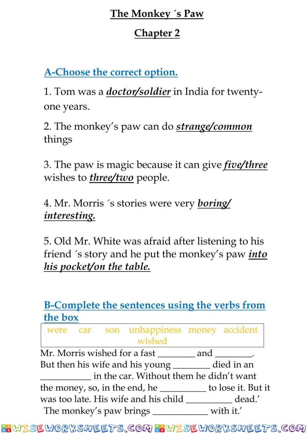 The Monkey -s Paw. Chapter 2