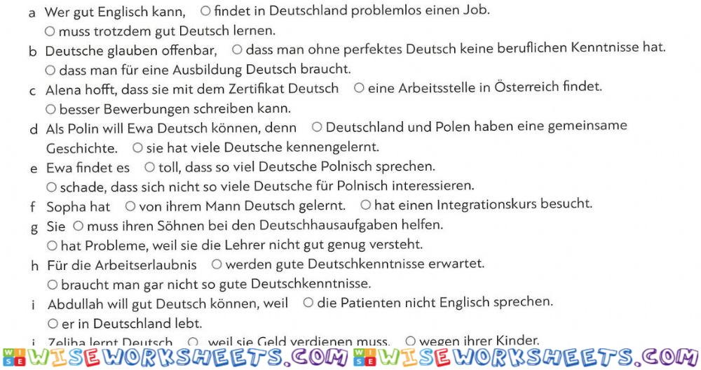 B1 Test zu Lektion 4 - 5
