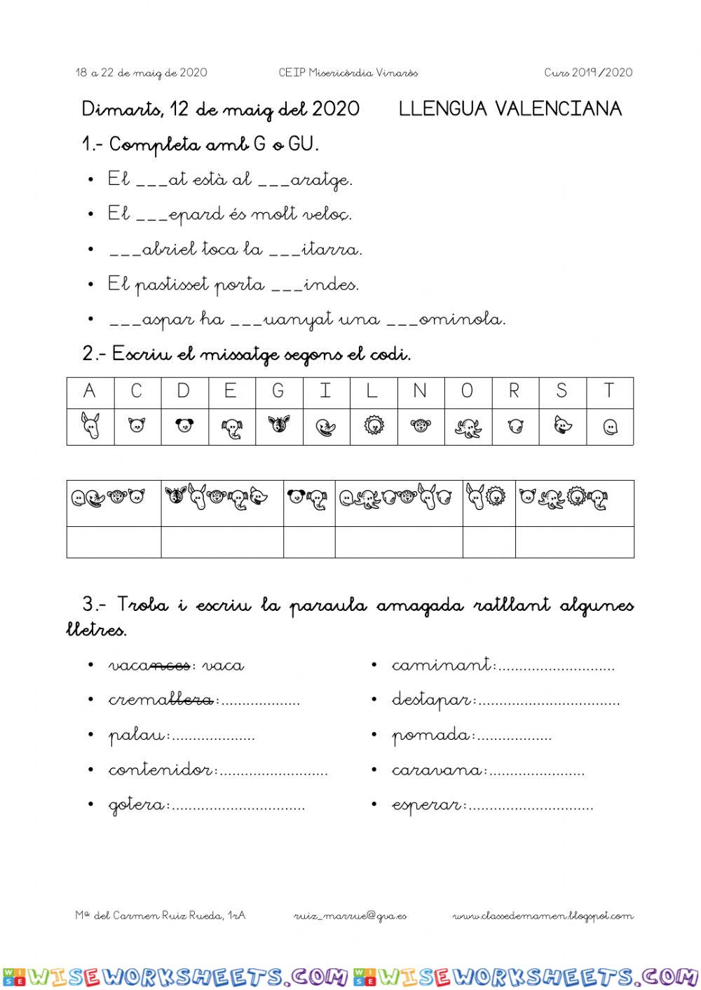 worksheet