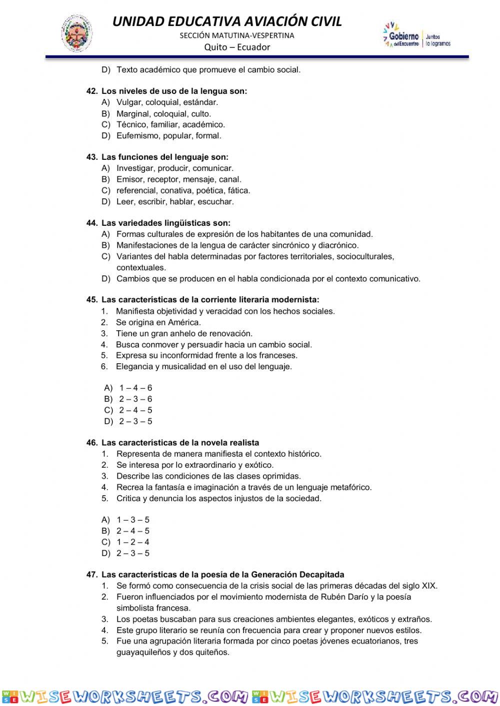 worksheet