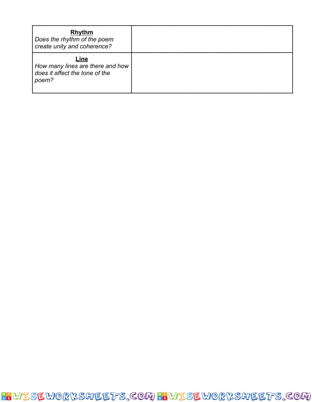 worksheet