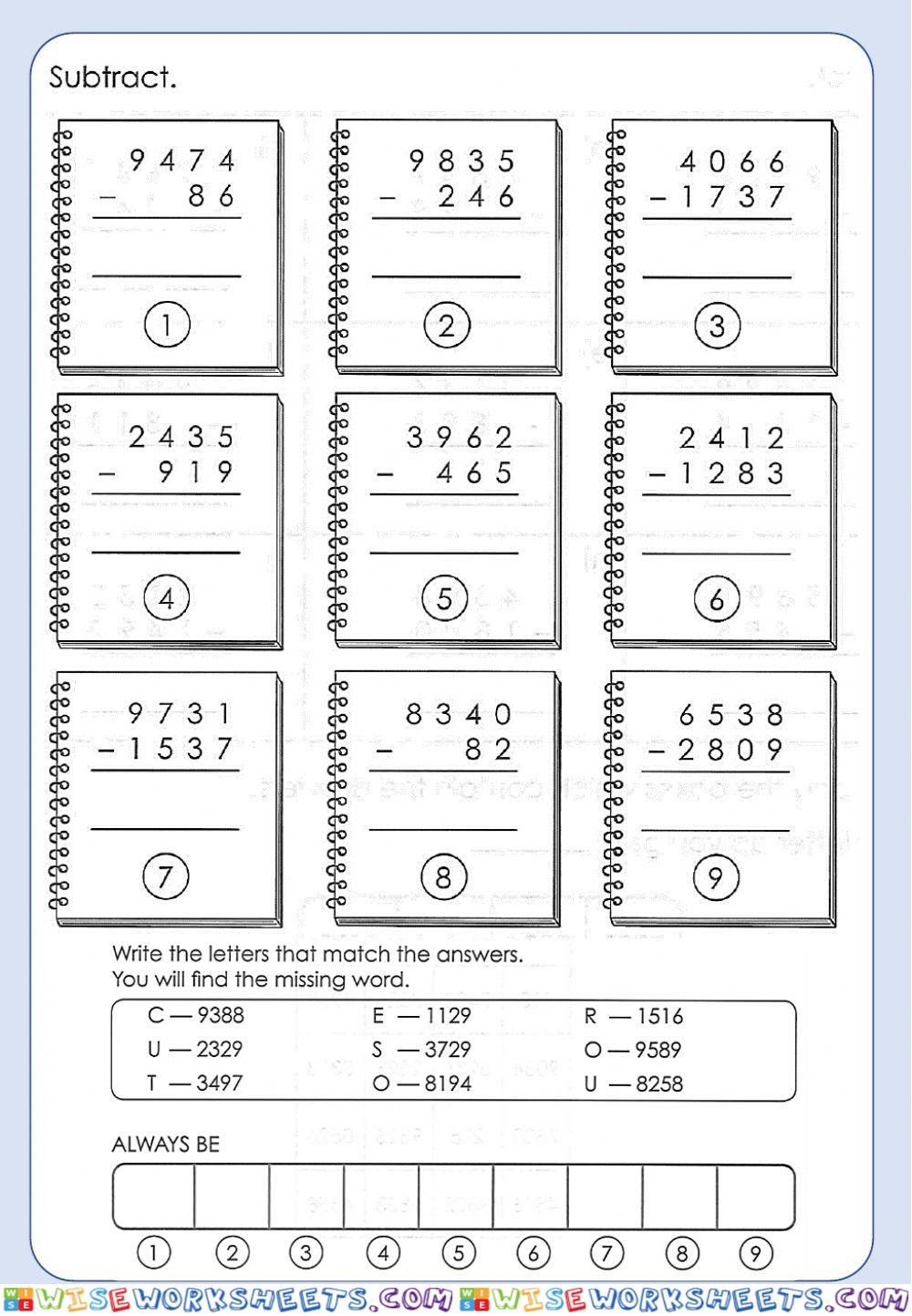 worksheet