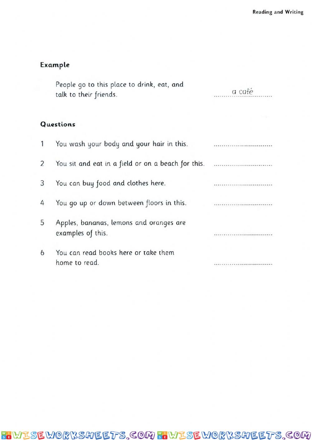 worksheet