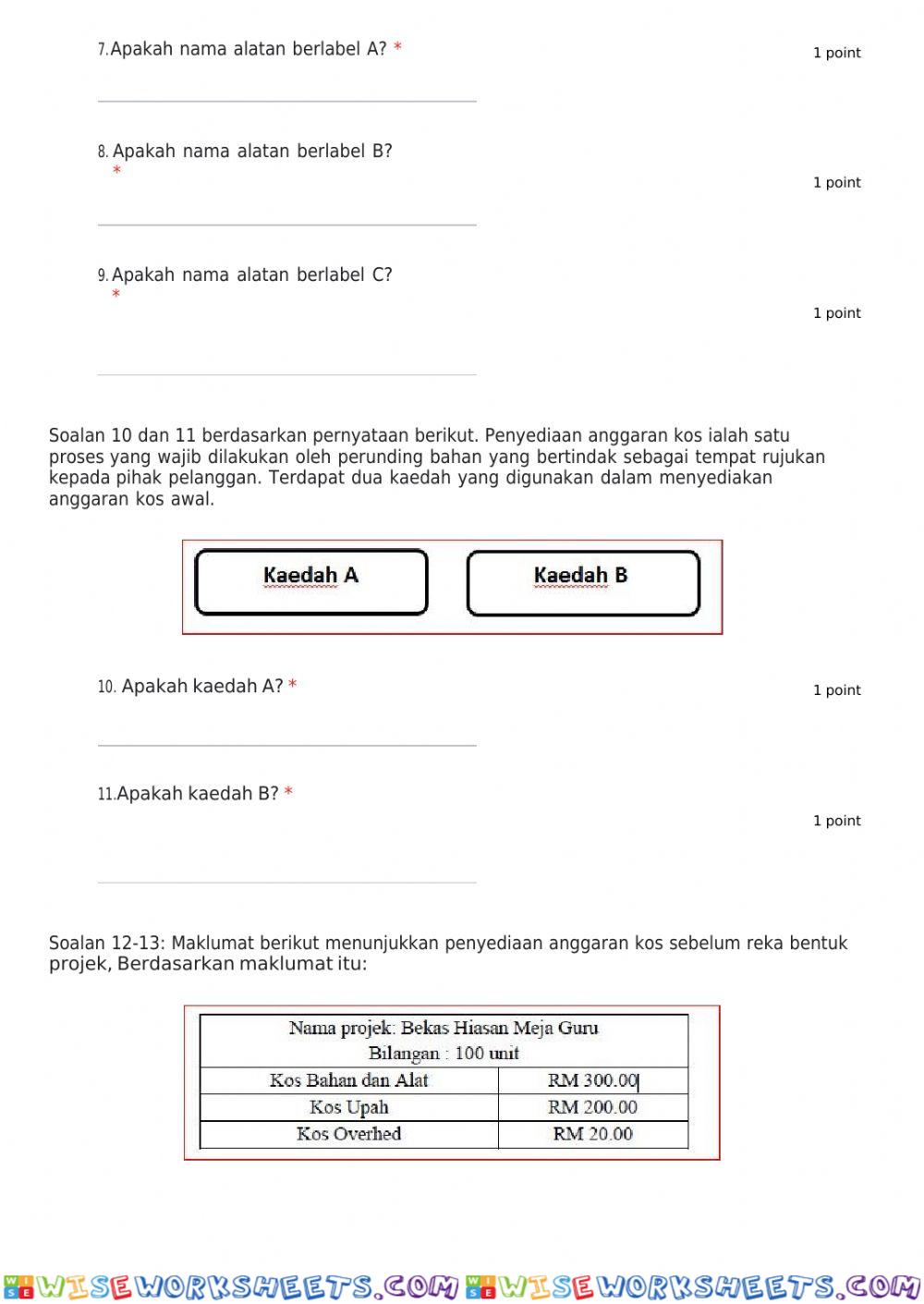 worksheet