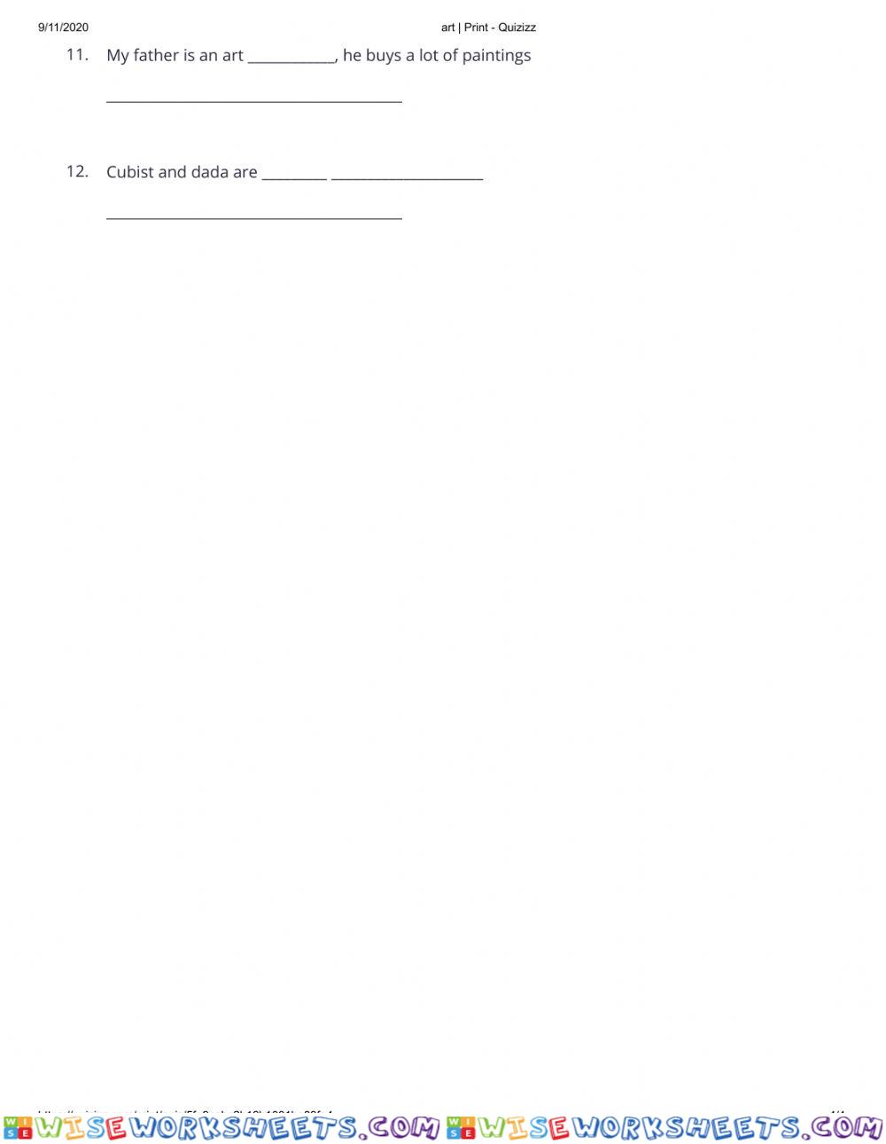 worksheet