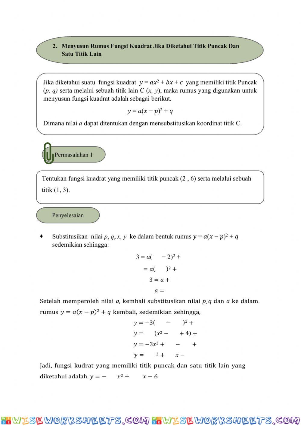 worksheet