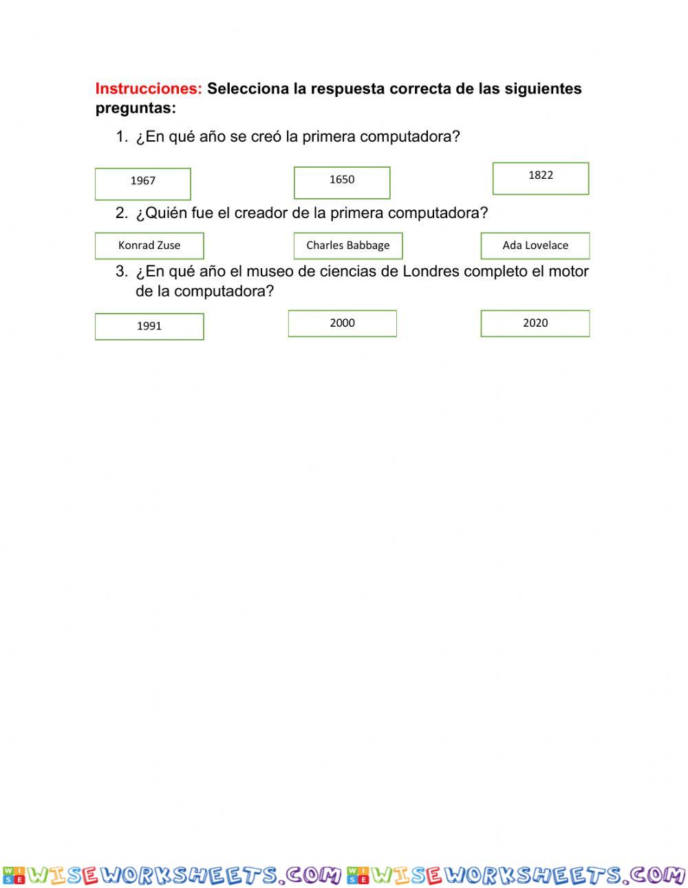 worksheet