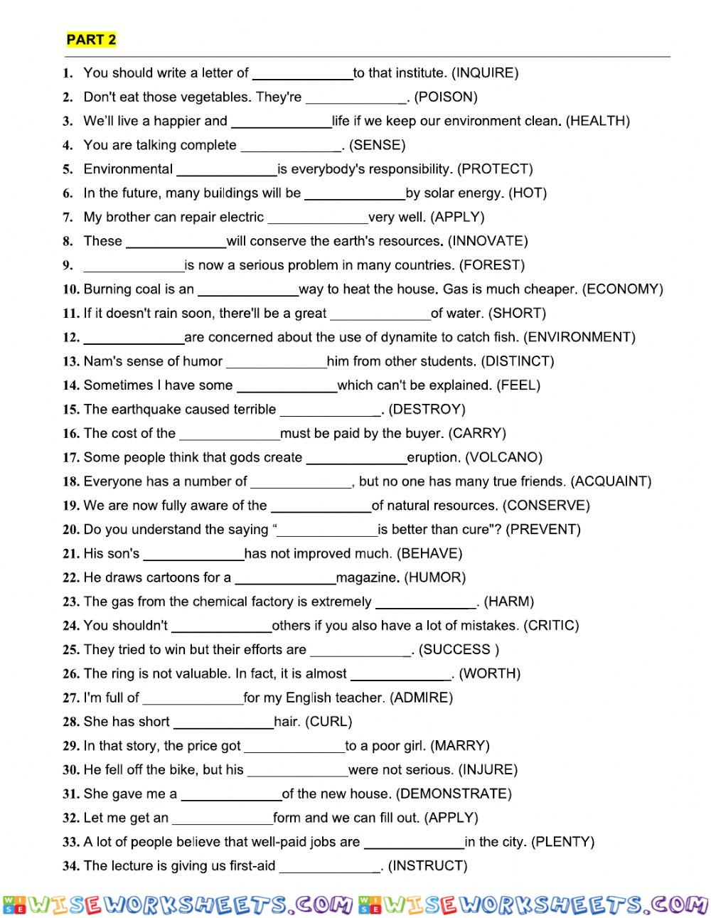 worksheet