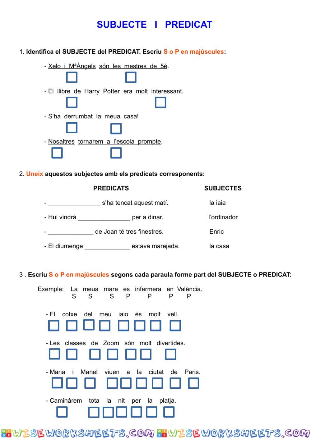 worksheet