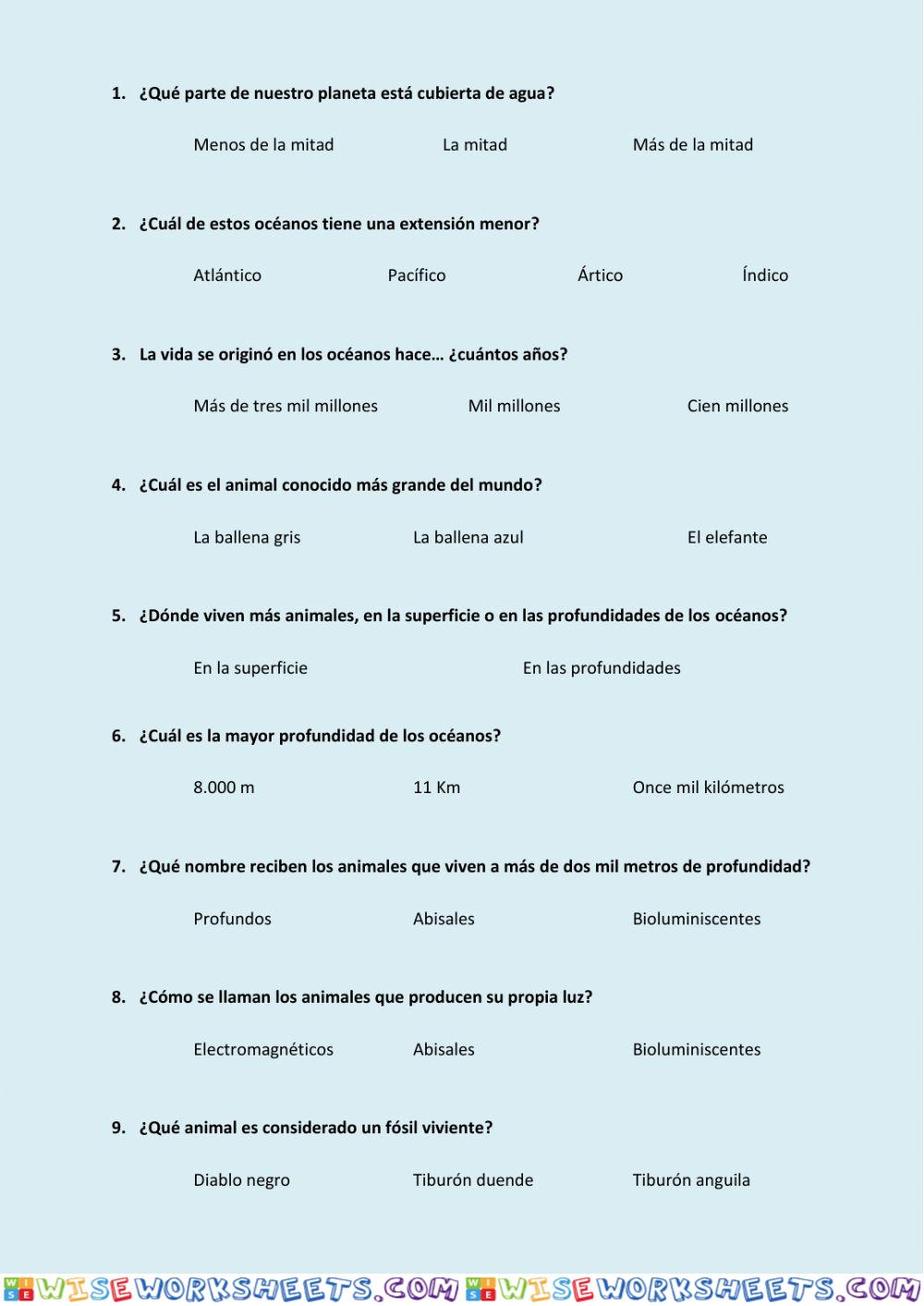 worksheet