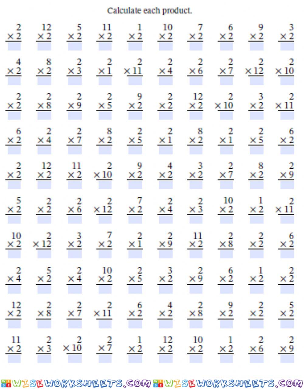 Times Table 2