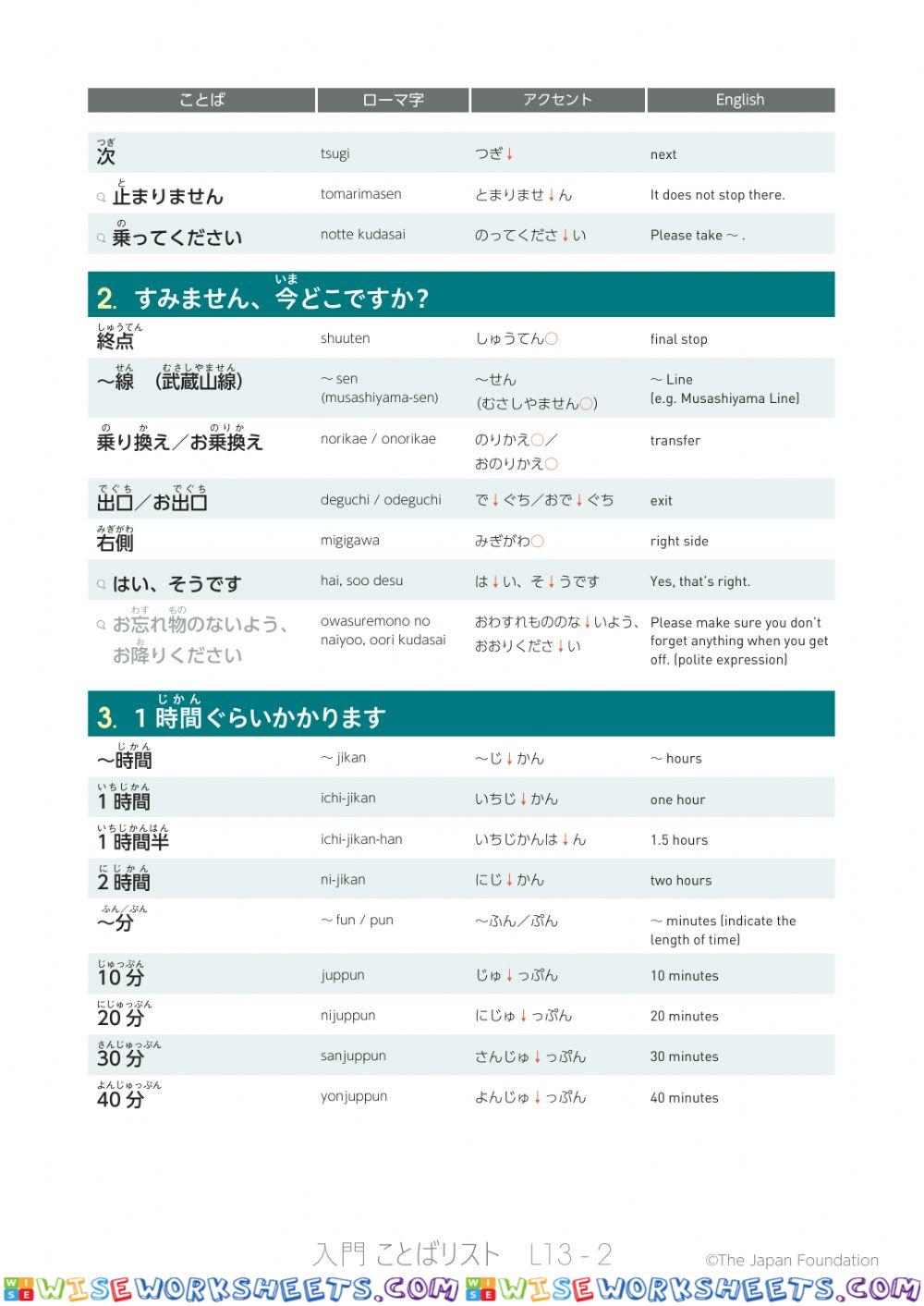 worksheet