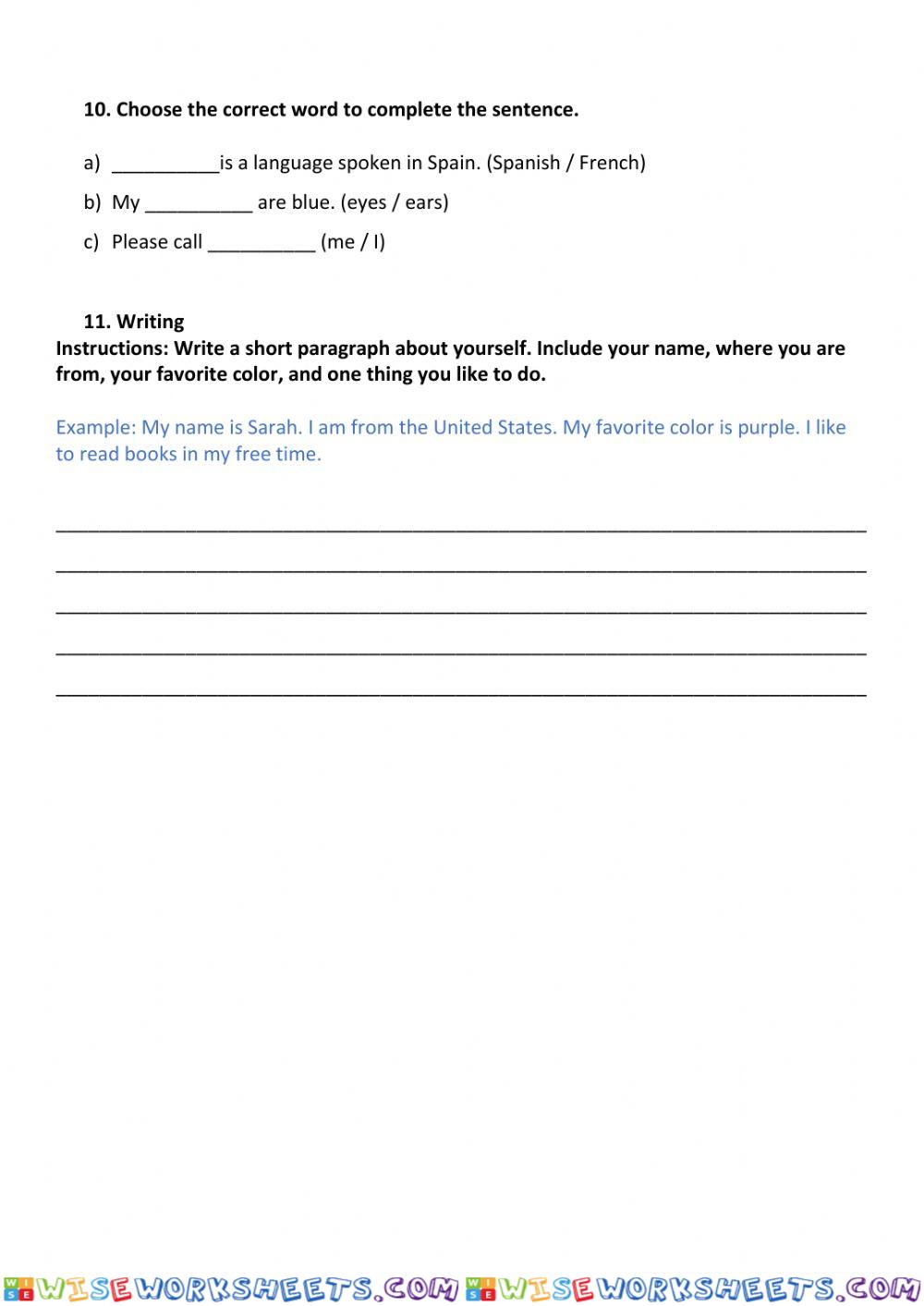 worksheet