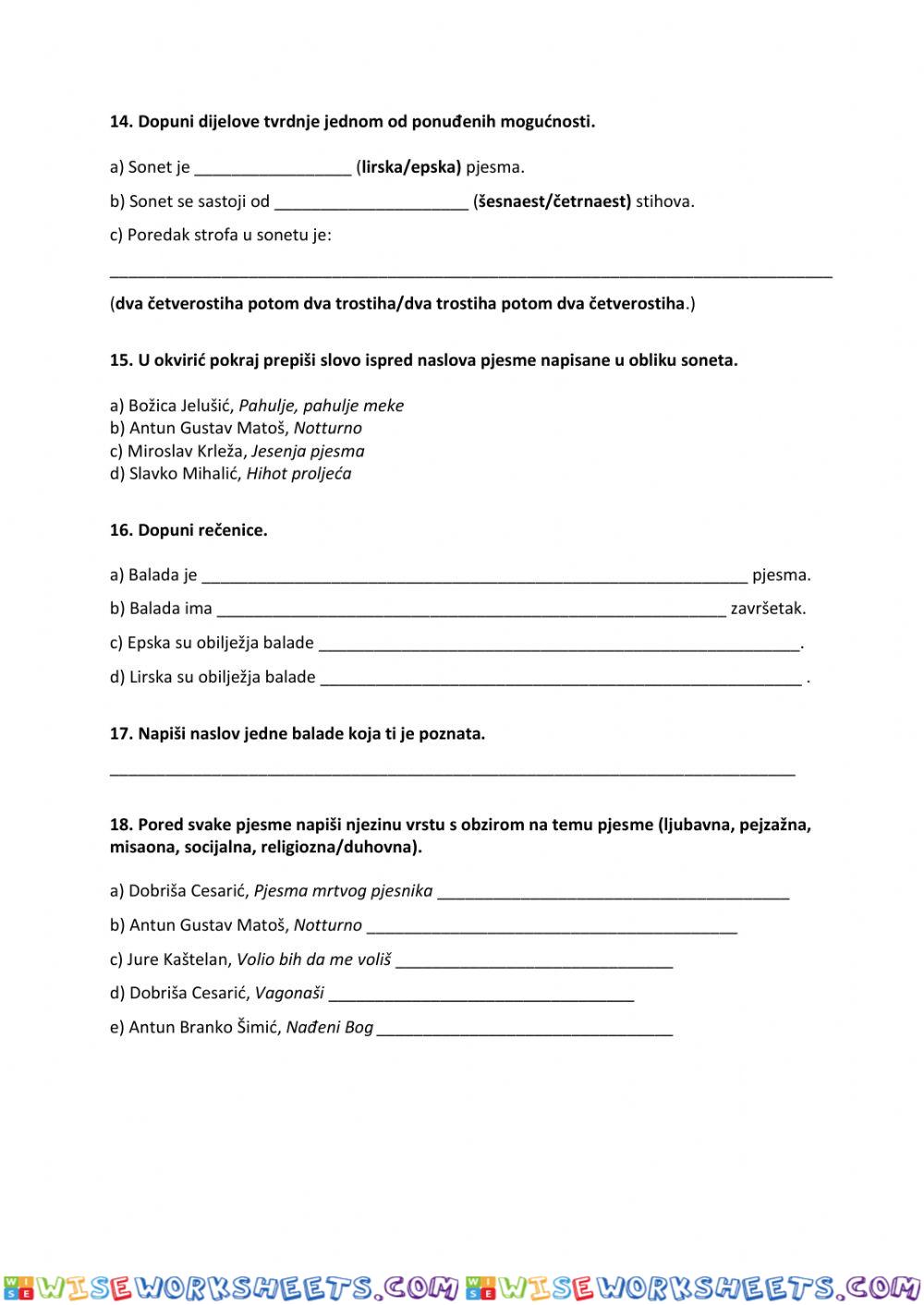 worksheet