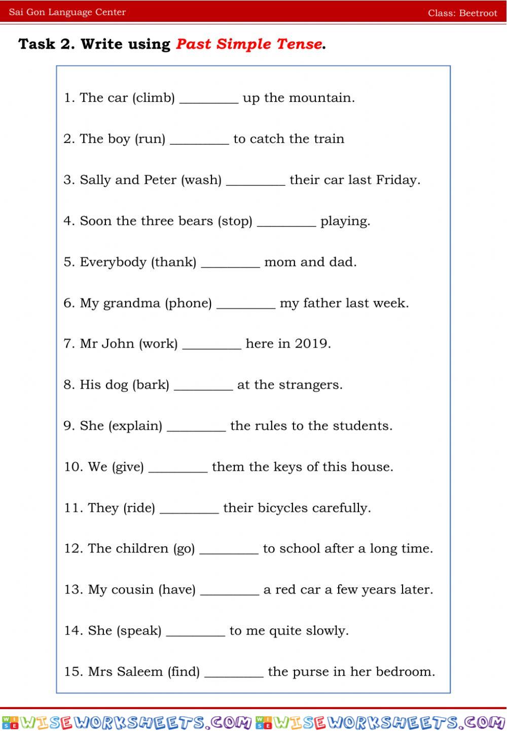 worksheet