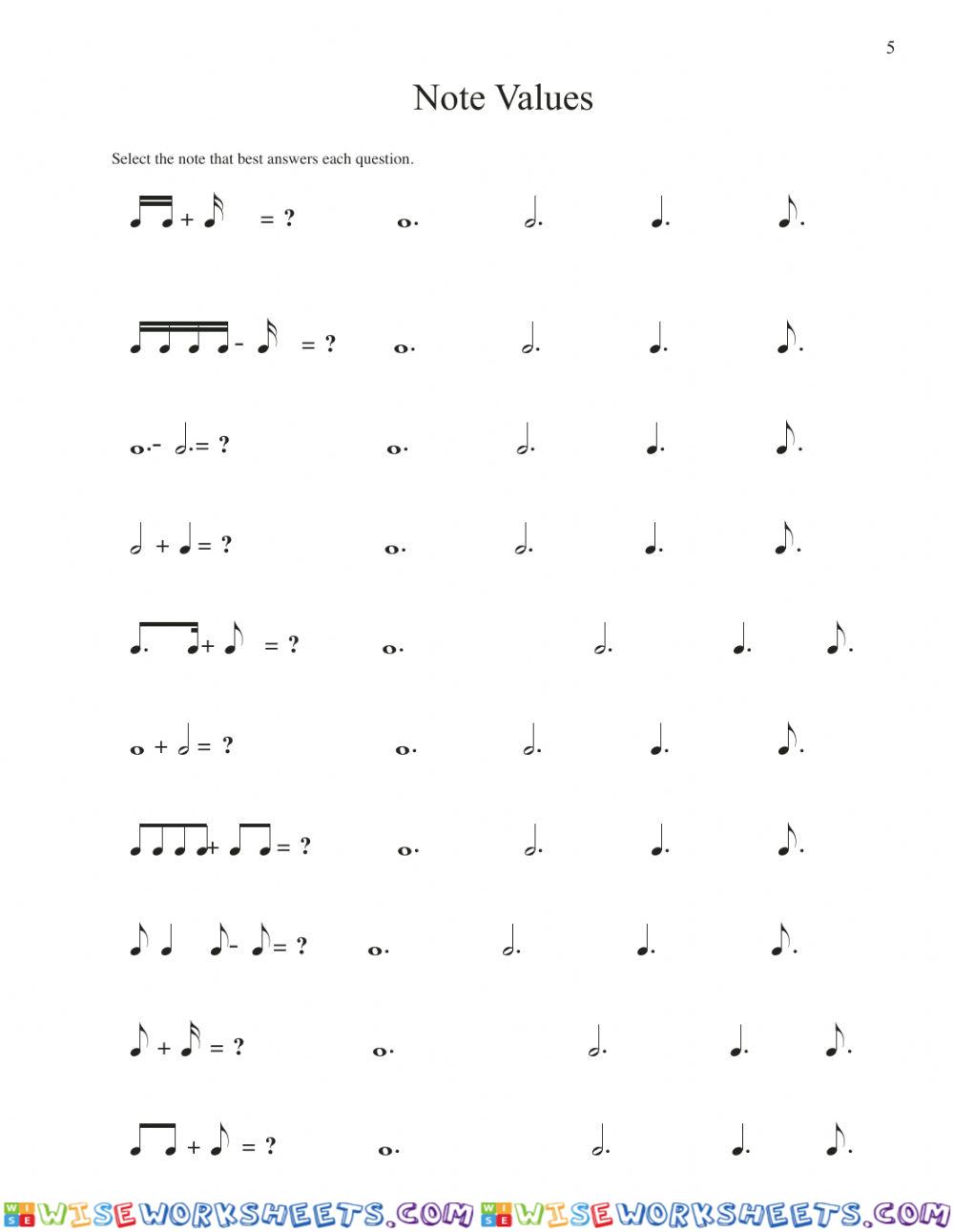 Music Math 5