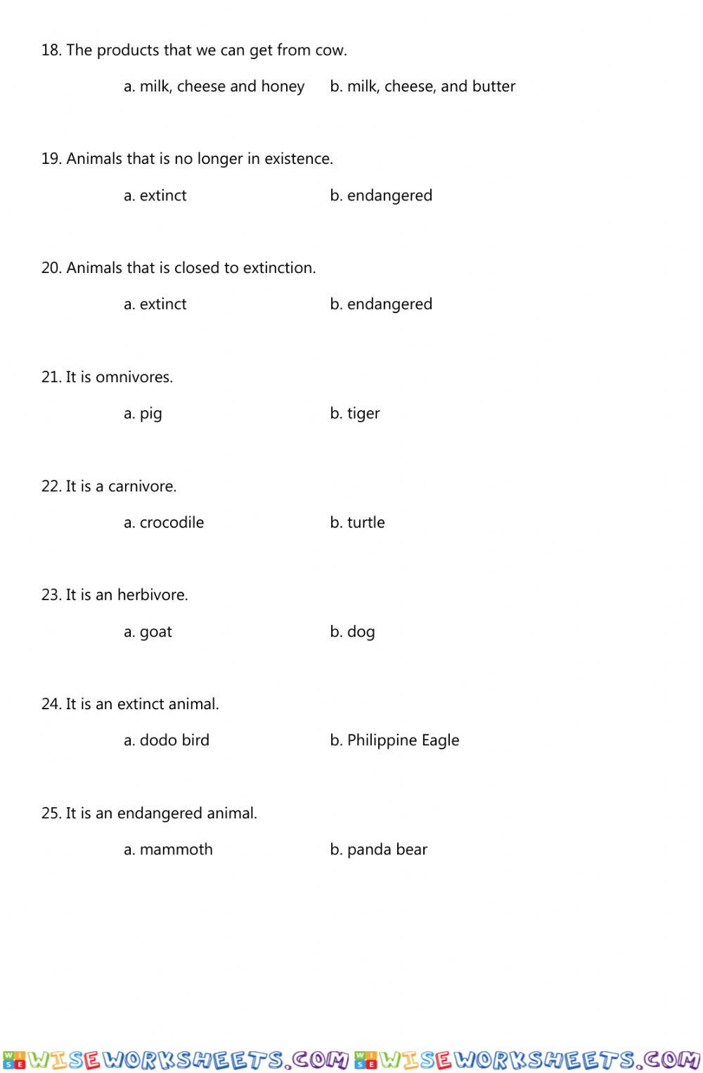 worksheet