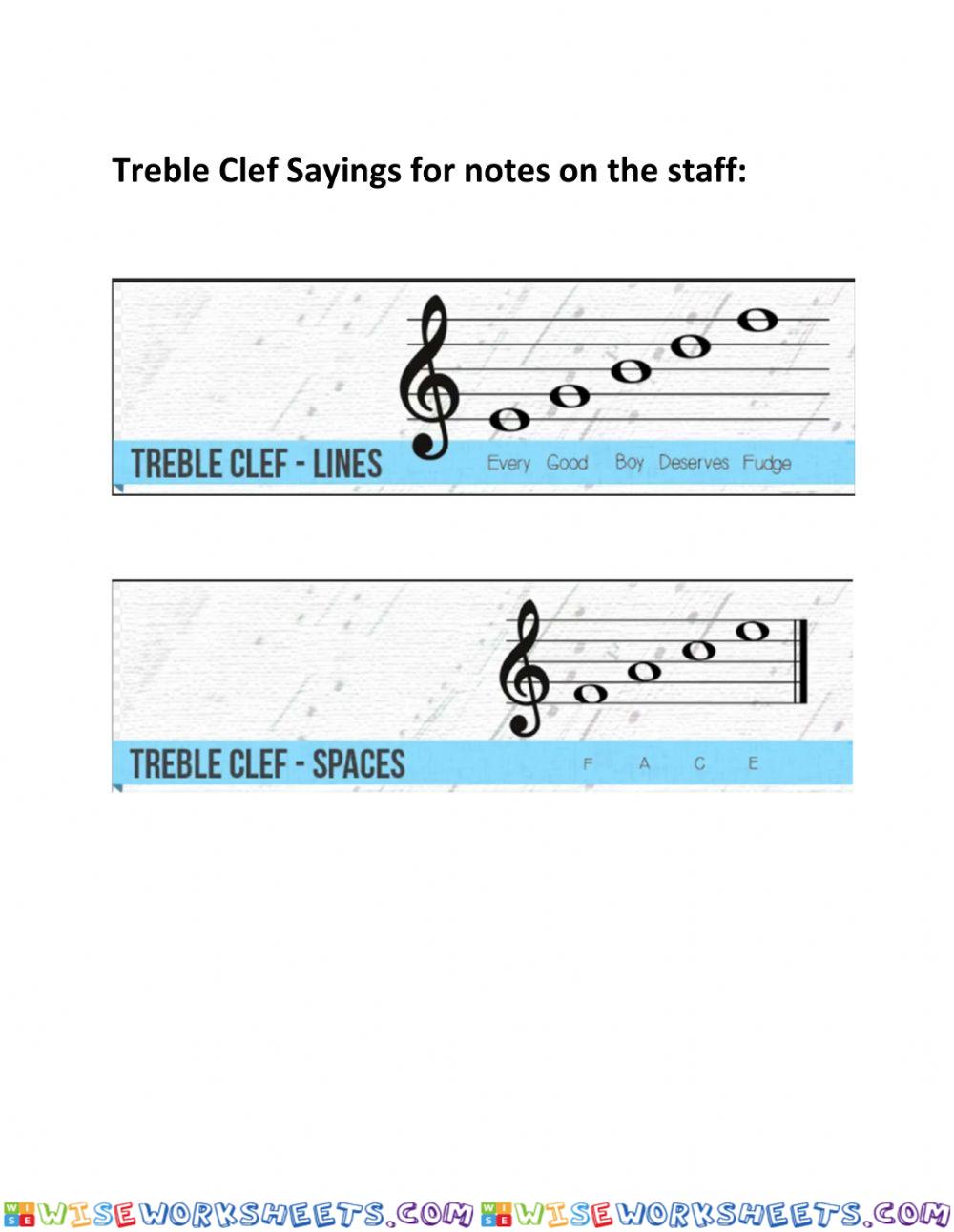 Treble Clef Sayings