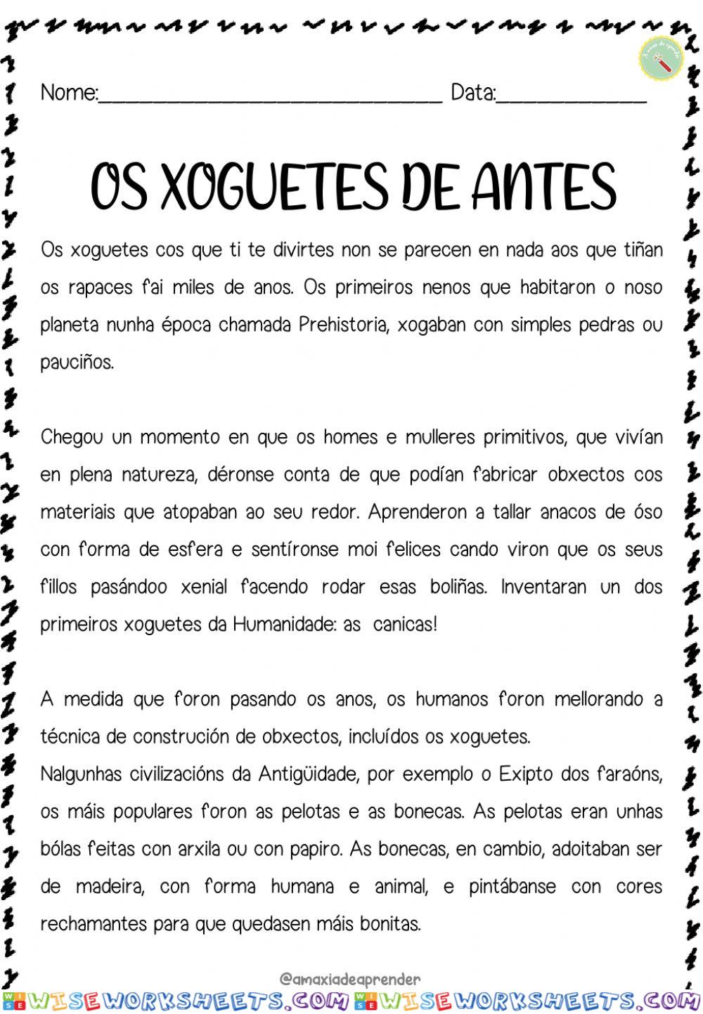 Os xoguetes tradicionais