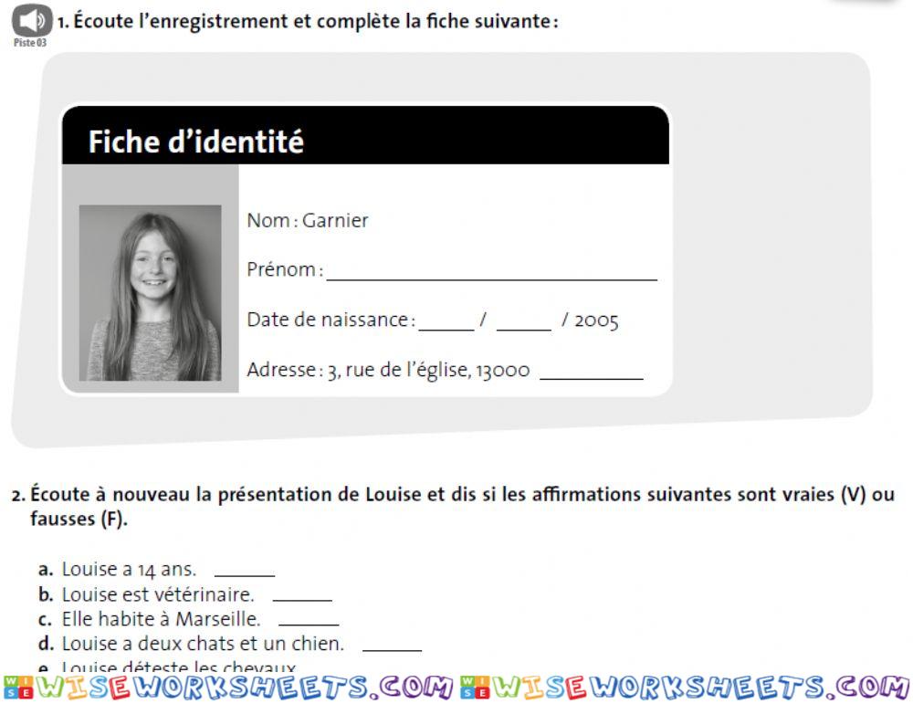 Fiche d'identité