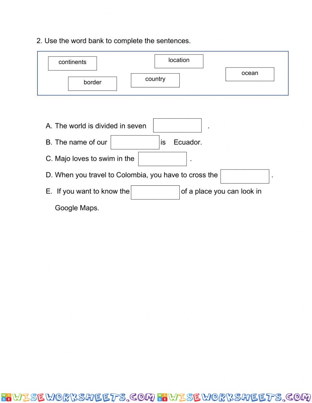 worksheet