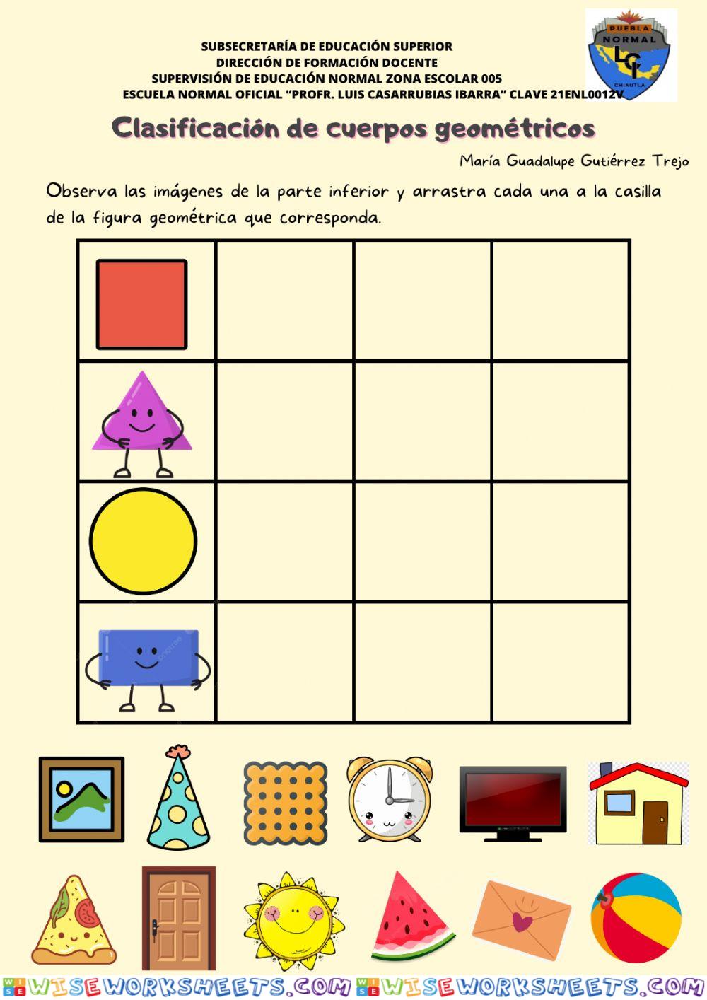 Clasificación de cuerpos geométricos