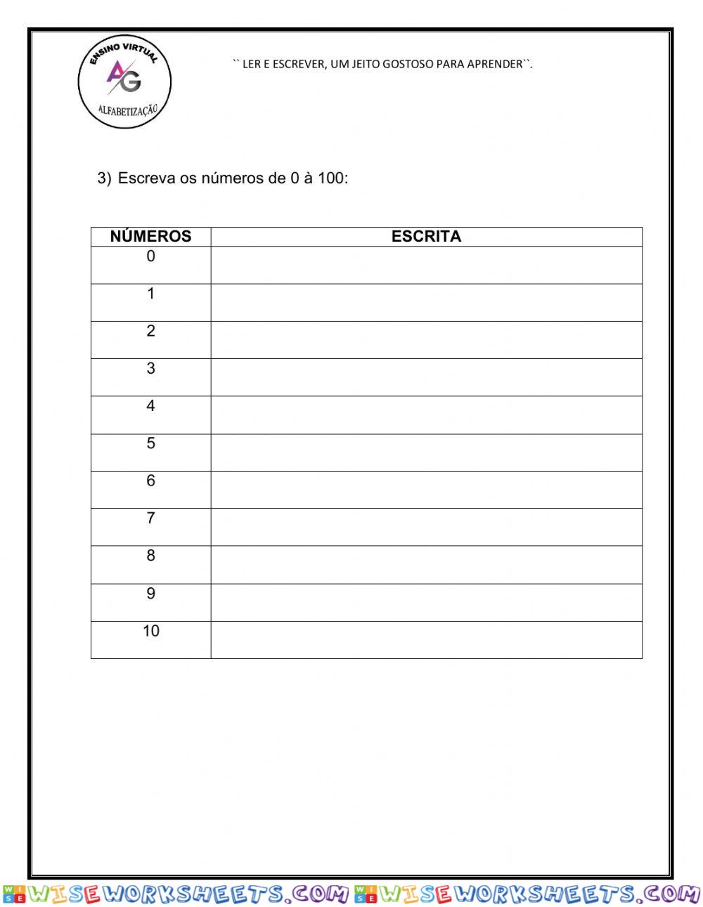 worksheet