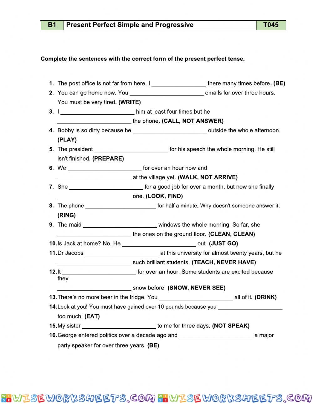 worksheet