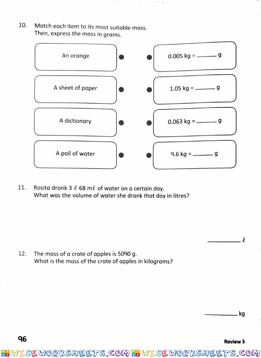 worksheet
