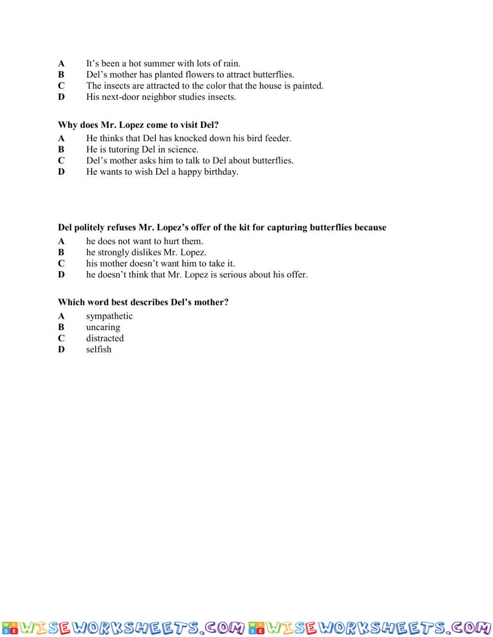 worksheet