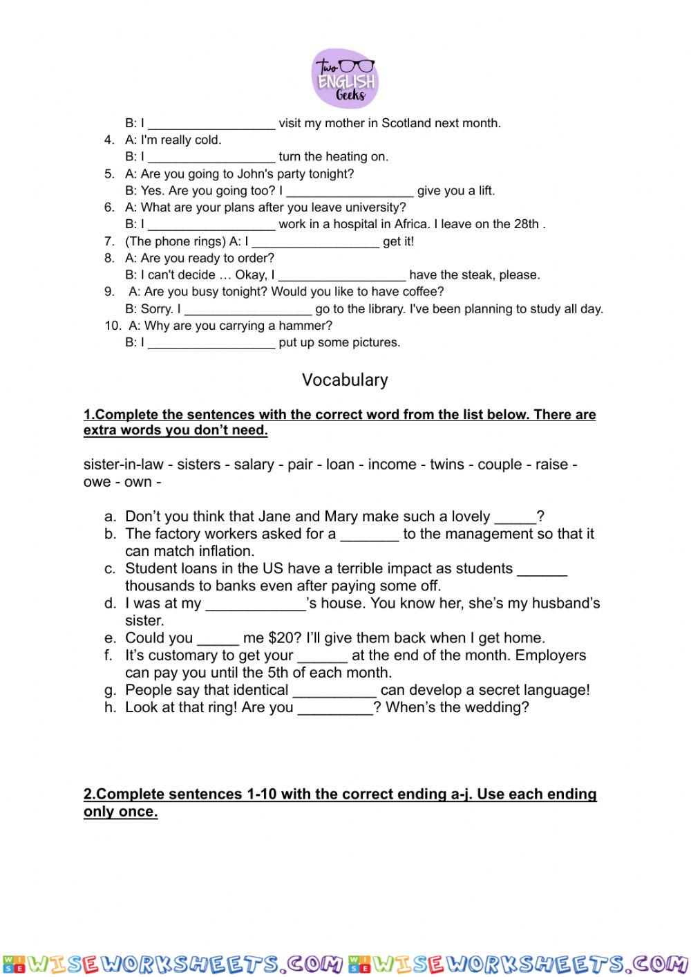worksheet