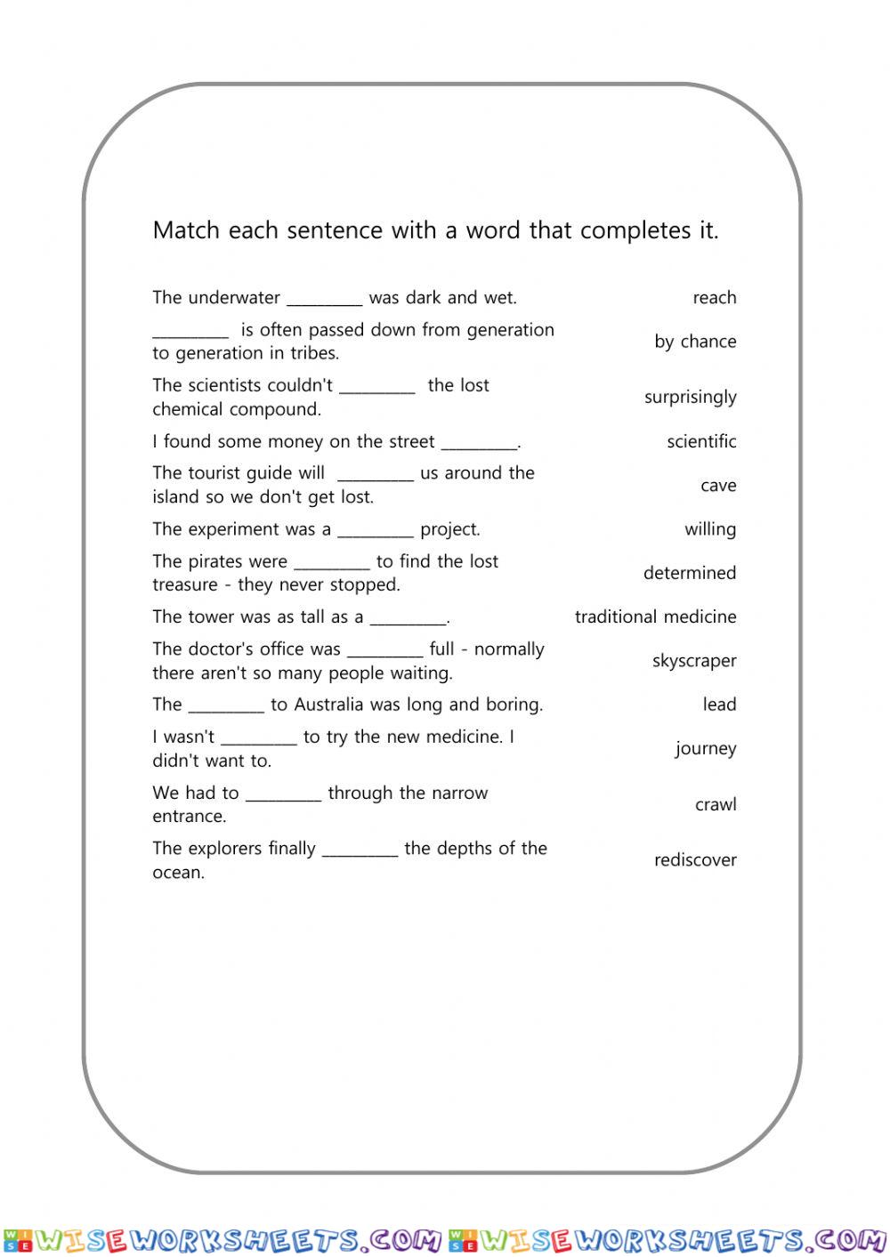 Vocabulary - Reading Passages 2+3 - LRN B2 January 2023