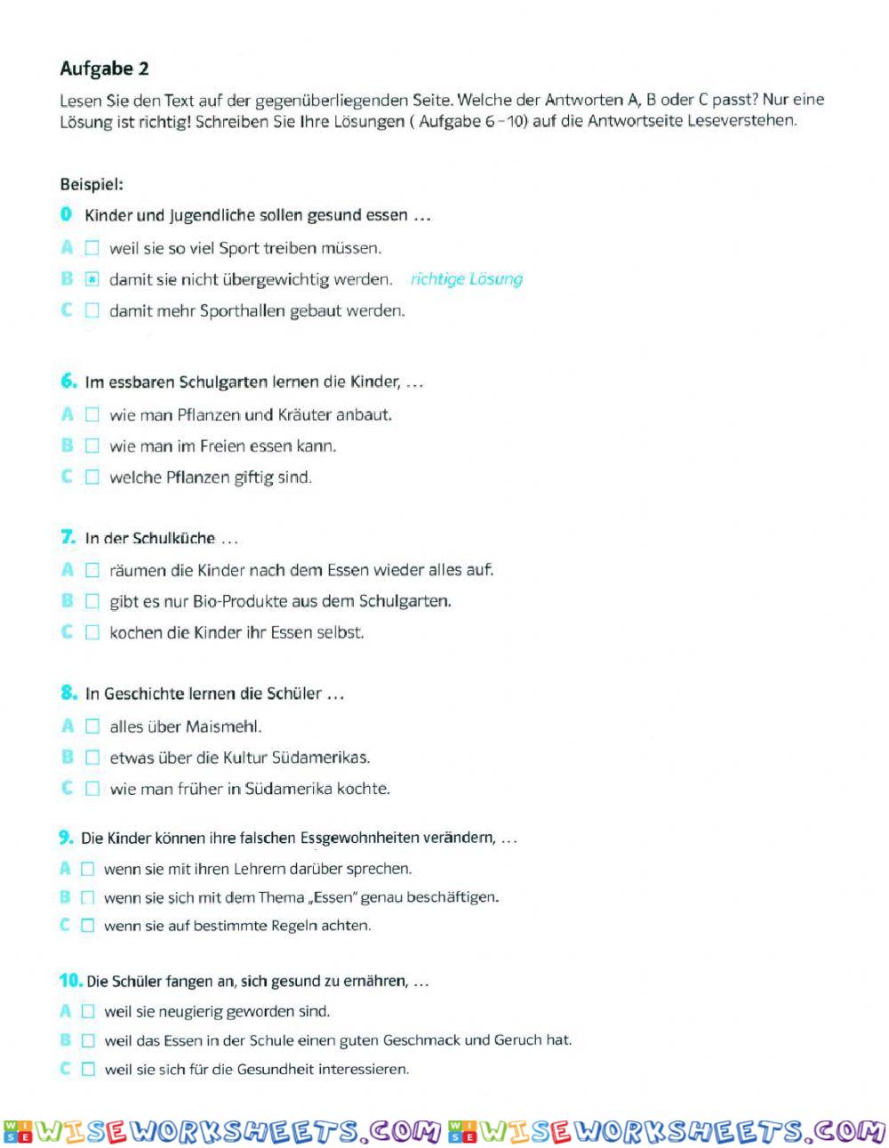 worksheet
