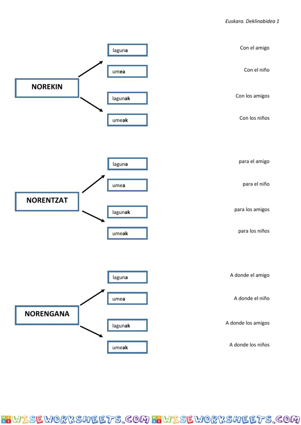 Deklinabidea norekin norentzat